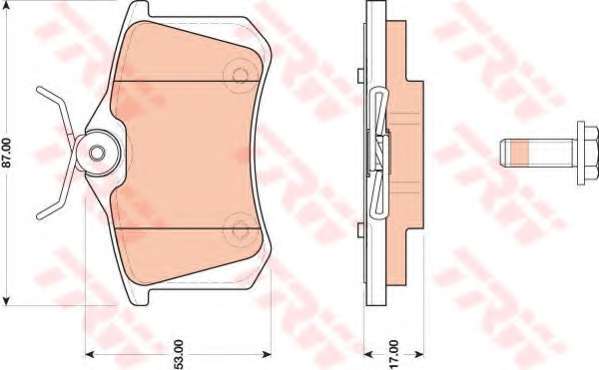 Комплект тормозных колодок, дисковый тормоз