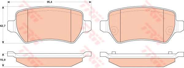 Комплект тормозных колодок, дисковый тормоз