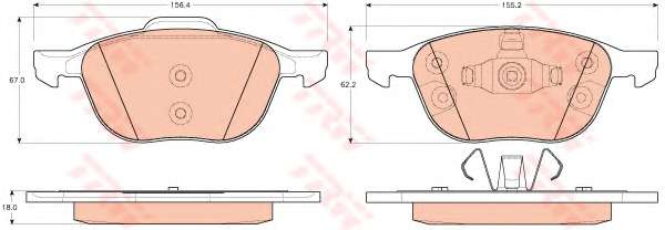 Комплект тормозных колодок, дисковый тормоз
