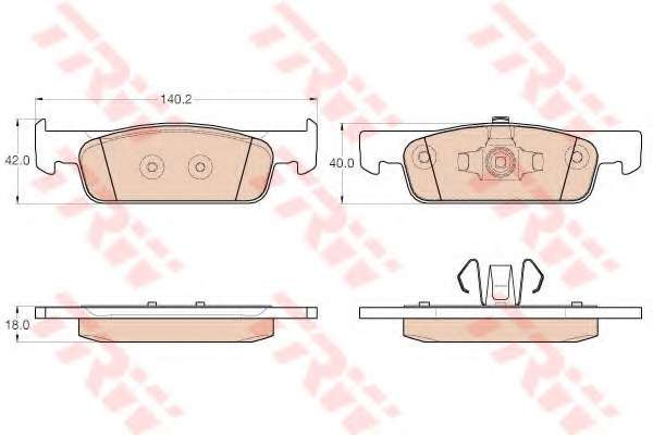Комплект гальмівних колодок передніх
