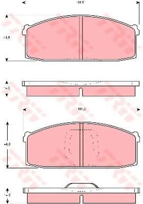 Комплект тормозных колодок, дисковый тормоз