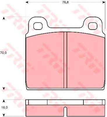 Комплект тормозных колодок, дисковый тормоз