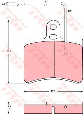Комплект тормозных колодок, дисковый тормоз