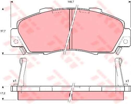 Комплект тормозных колодок, дисковый тормоз