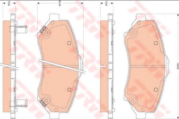 Комплект тормозных колодок, дисковый тормоз