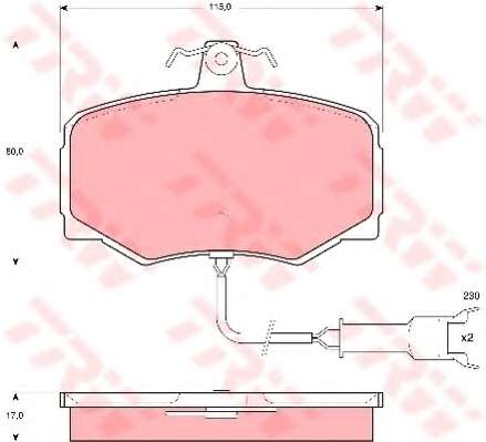 Комплект тормозных колодок, дисковый тормоз