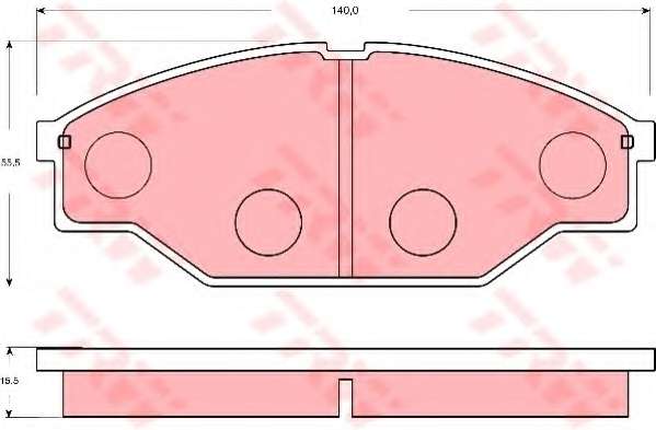 Комплект тормозных колодок, дисковый тормоз