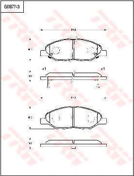 Комплект тормозных колодок, дисковый тормоз