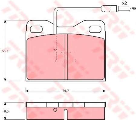 Комплект тормозных колодок, дисковый тормоз