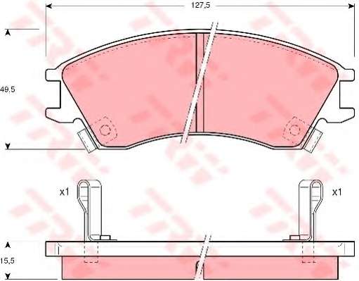 Комплект тормозных колодок, дисковый тормоз