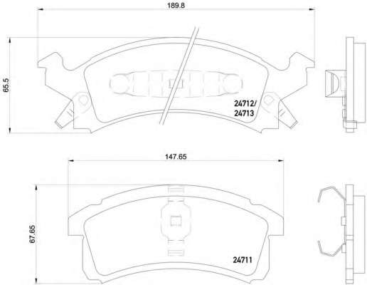 Комплект тормозных колодок, дисковый тормоз