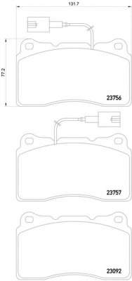 Комплект тормозных колодок, дисковый тормоз