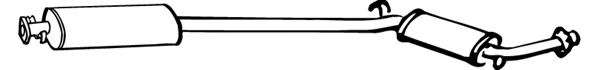 Средний глушитель выхлопных газов
