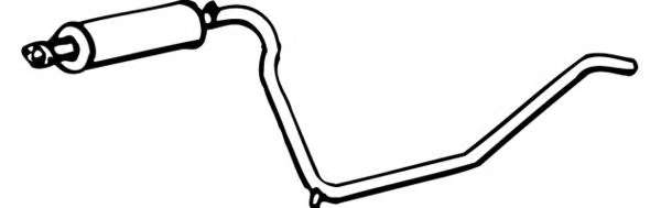 Средний глушитель выхлопных газов