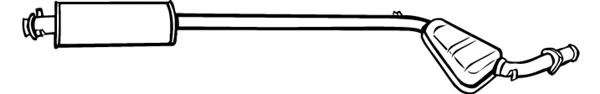 Средний глушитель выхлопных газов