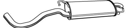 Глушитель выхлопных газов конечный