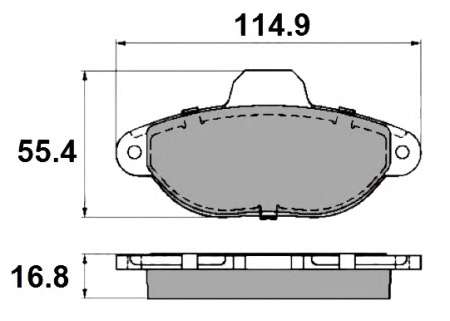 Комплект тормозных колодок, дисковый тормоз