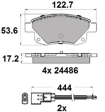 Комплект тормозных колодок, дисковый тормоз