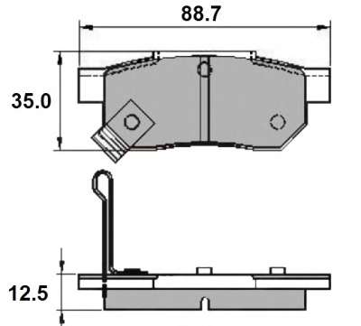 Комплект тормозных колодок, дисковый тормоз