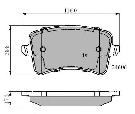 Комплект тормозных колодок, дисковый тормоз