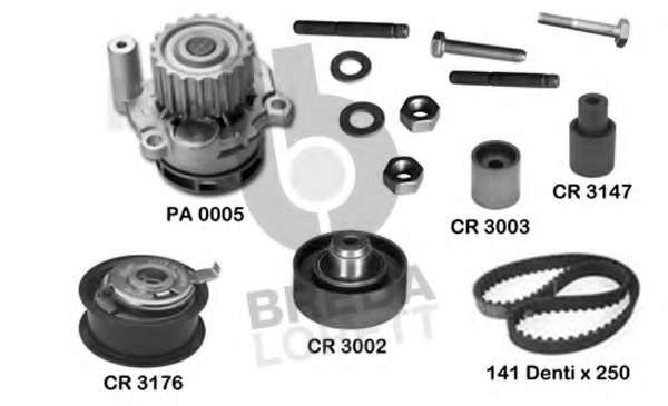 Водяной насос + комплект зубчатого ремня