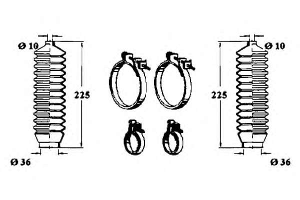 Комплект пылника, рулевое управление