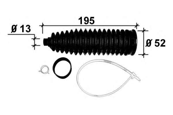 Комплект пылника, рулевое управление
