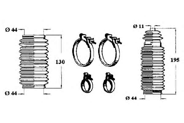 Комплект пылника, рулевое управление