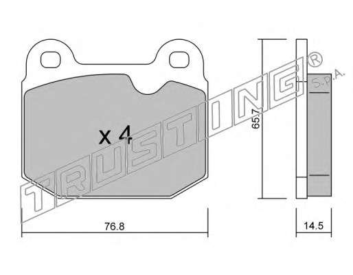 Комплект тормозных колодок, дисковый тормоз