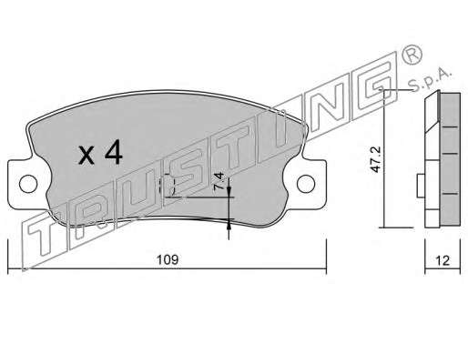 Комплект тормозных колодок, дисковый тормоз