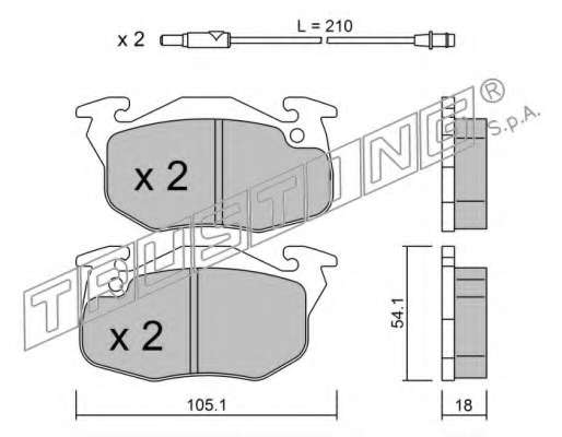 Комплект тормозных колодок, дисковый тормоз