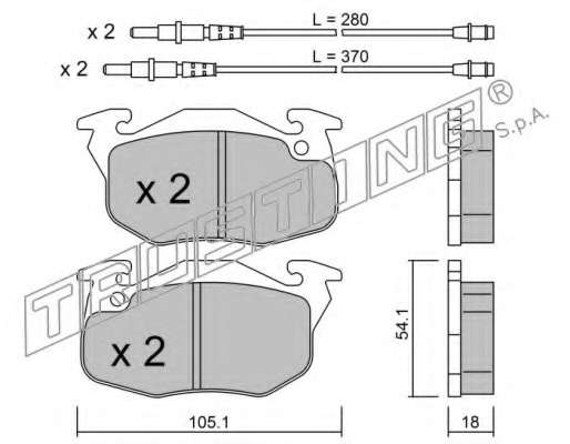 Комплект тормозных колодок, дисковый тормоз