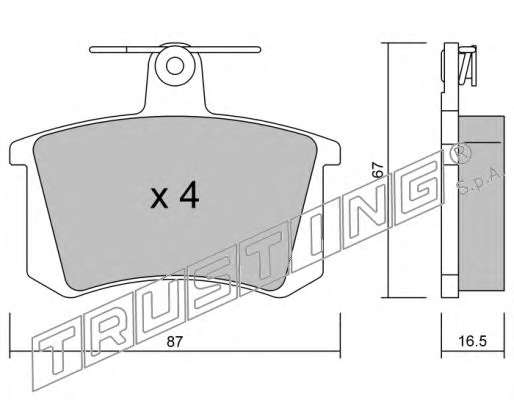 Комплект тормозных колодок, дисковый тормоз