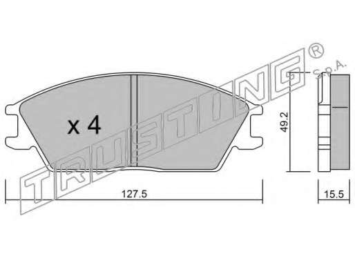 Комплект тормозных колодок, дисковый тормоз