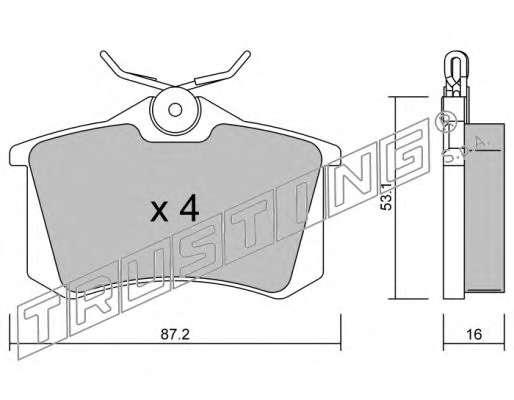 Комплект тормозных колодок, дисковый тормоз
