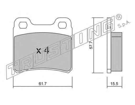Комплект тормозных колодок, дисковый тормоз