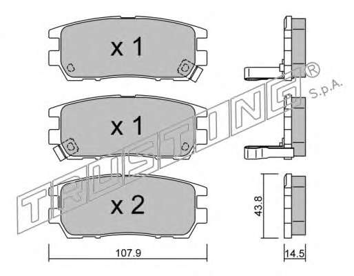 Комплект тормозных колодок, дисковый тормоз