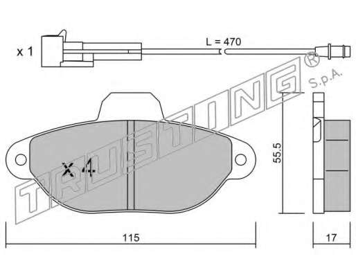 Комплект тормозных колодок, дисковый тормоз