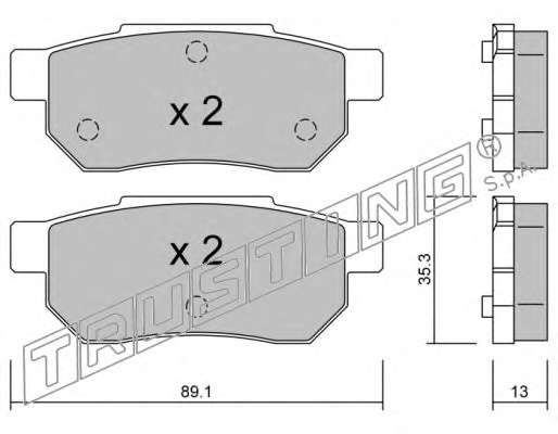 Комплект тормозных колодок, дисковый тормоз