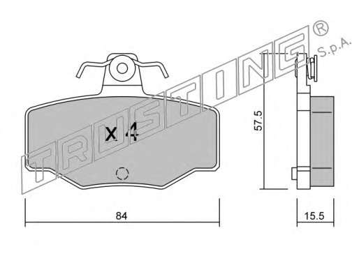 Комплект тормозных колодок, дисковый тормоз