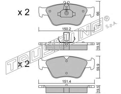 Комплект тормозных колодок, дисковый тормоз