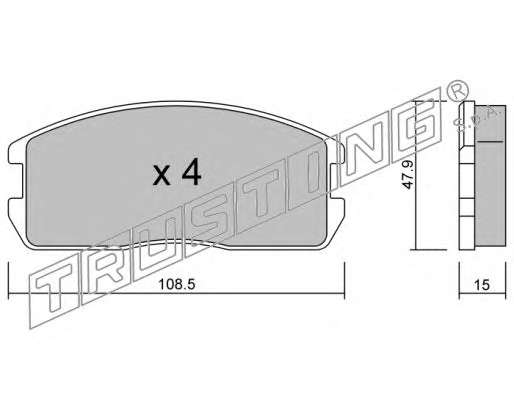 Комплект тормозных колодок, дисковый тормоз