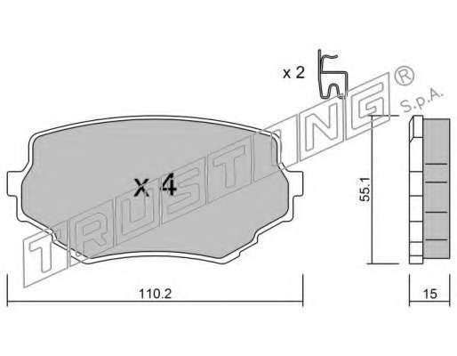 Комплект тормозных колодок, дисковый тормоз