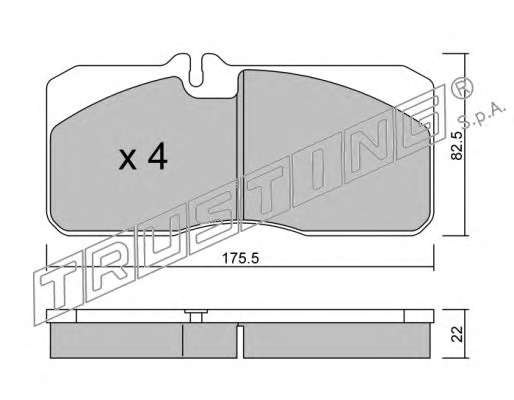 Комплект тормозных колодок, дисковый тормоз