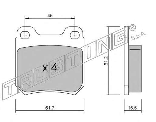 Комплект тормозных колодок, дисковый тормоз