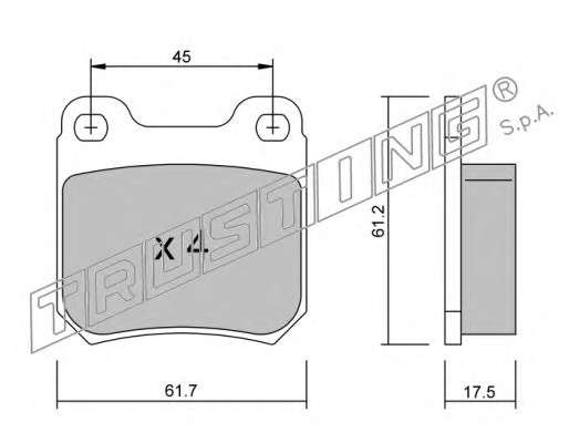 Комплект тормозных колодок, дисковый тормоз
