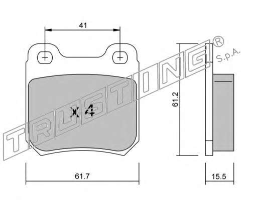 Комплект тормозных колодок, дисковый тормоз