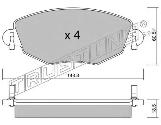 Комплект тормозных колодок, дисковый тормоз