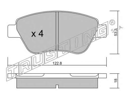 Комплект тормозных колодок, дисковый тормоз