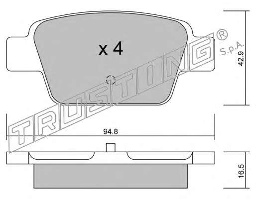 Комплект тормозных колодок, дисковый тормоз